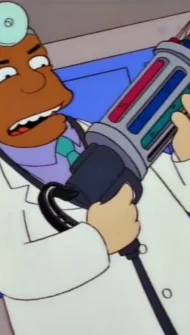 Dr. Hibbert producing terror sweat