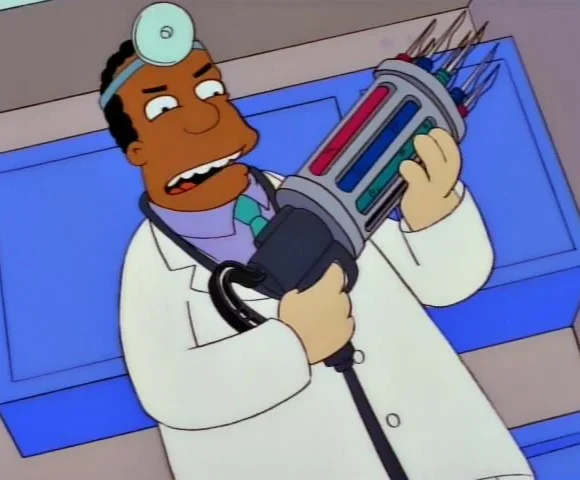 Dr. Hibbert producing terror sweat