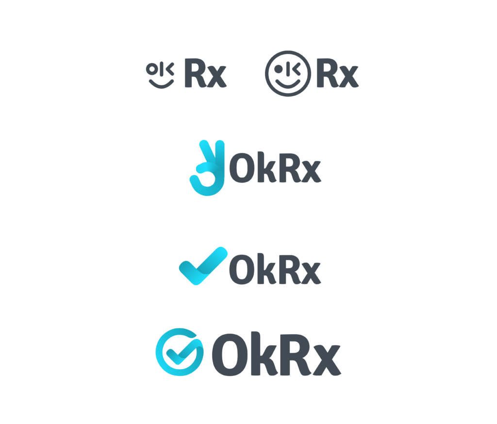The evolution of the OkRx logo